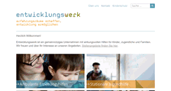 Desktop Screenshot of entwicklungs-werk.de